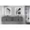 Castello Usa Amazon 84-inch Gray Vanity Set with Gray Top and Black Handles CB-MC-84G-BL-2056-GR - alternate 4